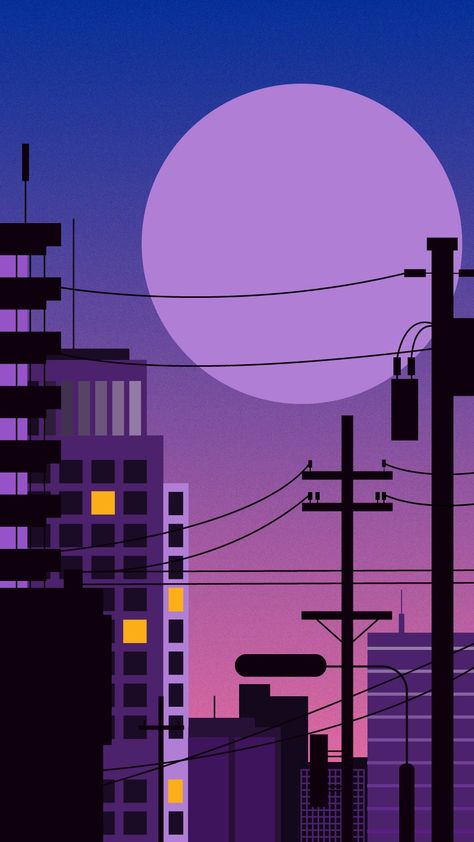 2d City Illustration, Cityscape Illustration Vector, Korea Illustration Art, Skyline Graphic Design, City Night Illustration, Color Full Background, City Illustration Design, Night City Illustration, Electronic Illustration