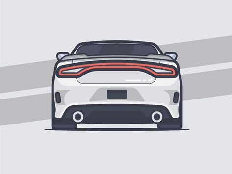 Dodge Charger by Varun Kumar #Design Popular #Dribbble #shots Dodge Charger Drawing, Car Minimalist, Mustang Wallpaper, Car Silhouette, Cool Car Drawings, Automotive Artwork, Car Icons, Scat Pack, Car Illustration