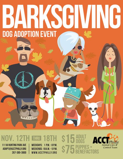 November Adoption Events and Promotions | ACCT Philly November Resident Events, Petshop Ideas, Diy Shelter, Pet Marketing, Dog Adoption Event, Shelter Dogs Adoption, Animal Shelter Fundraiser, Animal Rescue Fundraising, Dog Festival