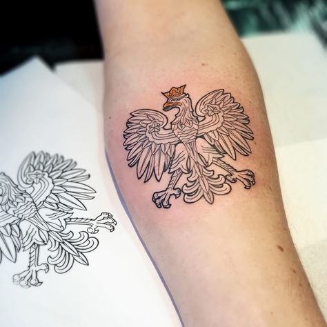 149 Amazing Polish Tattoo Design with Meaning, Ideas and Celebrities 140 Polish Tattoo Ideas Women, Polish Tattoo Ideas, Polish Eagle Tattoo, Poland Tattoo, Slavic Tattoo, Polish Tattoos, Polish Flag, Polish Eagle, Celebrity Bodies