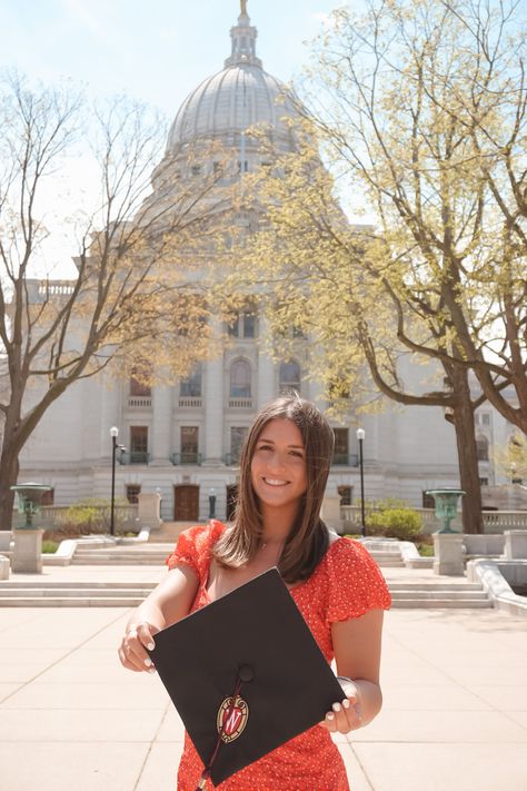 #gradphotoideas #gradphoto #graduationphotos #graduation #uwmadison #uwmadisongradphotos #graduationpictures #graduationphotoideas #seniorphotos #seniorportraits #uwmadisonalumni #uwmadison #uw #uwgrad #uwgradphotos #uwmadisongradphotos Uw Madison Graduation, College Graduation Pictures Poses, College Graduation Pictures, Uw Madison, Graduation Picture Poses, Grad Pics, Grad Photos, Grad Dresses, Graduation Photos