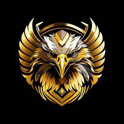 Uma águia com um logotipo de mascote de ... | Premium Vector #Freepik #vector #logotipo-mascote #griffin #logo-projetos #logo-design Logo Naga, Griffin Logo, Aigle Royal, Eagle Vector, Sports Logo Design, Game Logo Design, Logo Real, Golden Eagle, Art Gallery Wallpaper