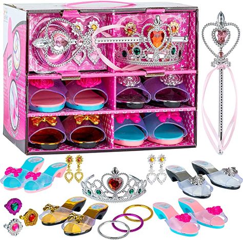 Kendall Christmas, Makeup Toys, Toddler Girl Toys, Disney Princess Toys, Dress Up Shoes, Makeup Kit For Kids, Pretend Jewelry, Play Shoes, Princess Toys