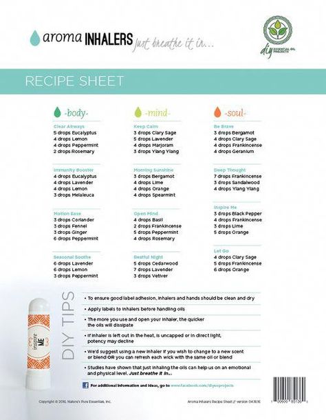 Essential Oils Tips And Techniques For Perfumes with Essential Oils Essential Oil Inhaler, Recipe Sheet, Essential Oils For Colds, Diy Essential Oil Recipes, Recipe Sheets, Diy Essentials, Diffuser Recipes, Young Living Oils, Doterra Oils