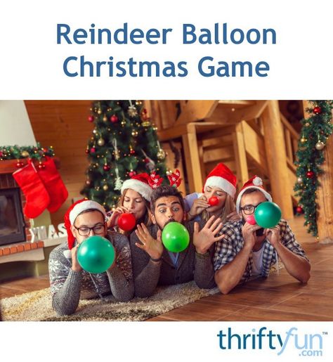 Pantyhose Games Party Ideas, Reindeer Balloon, Christmas Game Ideas, Christmas Party Games For Kids, Christmas With Family, Balloon Games, Christmas Balloon Decorations, Xmas Games, Cookie Exchange Party