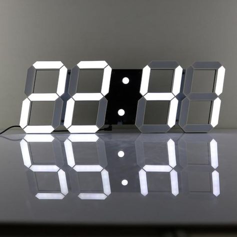 LED Digital Wall Clock — Gadget Flow Shop Big Wall Clocks, Led Wall Clock, Digital Wall Clock, Wall Watch, Cool Clocks, Wall Clock Design, Digital Clock, Digital Clocks, Wall Clock Modern