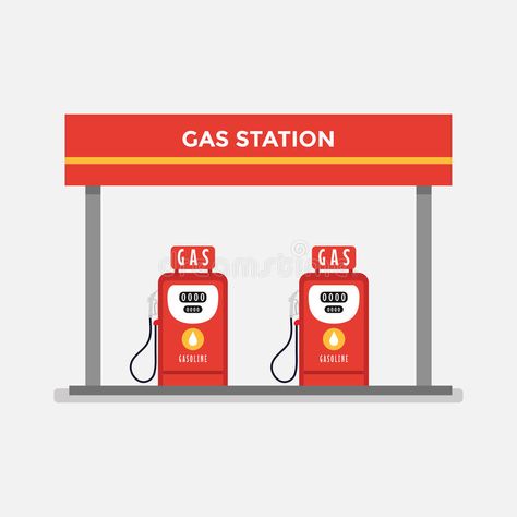 Petrol gas station concept in flat design style vector illustration Gas Station Illustration, Gas Station Design, Car Themes, Car Illustration, Illustration Style, Styled Stock, Gas Station, Flat Design, Grade 1