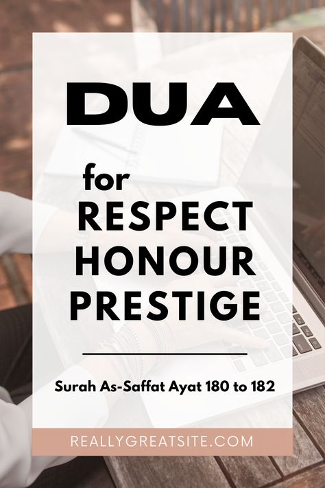 Dua for Respect, Honour, Prestige Dua For Respect, Dua For Respect And Honour, Quote Islam, Learn Islam, Prayer Quotes, The Prestige, Islamic Quotes, Quran, Quotes