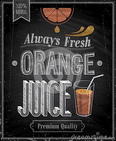 Vintage Orange Juice - Chalkboard. Kitchen Chalkboard Sign, Chalkboard Text, Bar Chalkboard, Cafe Chalkboard, Kitchen Boards, Chalkboard Writing, Chalkboard Vector, Chalk Ideas, Kitchen Chalkboard