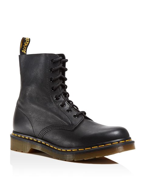 Dr. Martens Pascal Leather Combat Booties Womens Leather Combat Boots, Black Army Boots, Black Military Boots, Dr Martens Pascal, Lug Sole Booties, Army Boots, Leather Combat Boots, Black Combat Boots, Dr Martens Boots