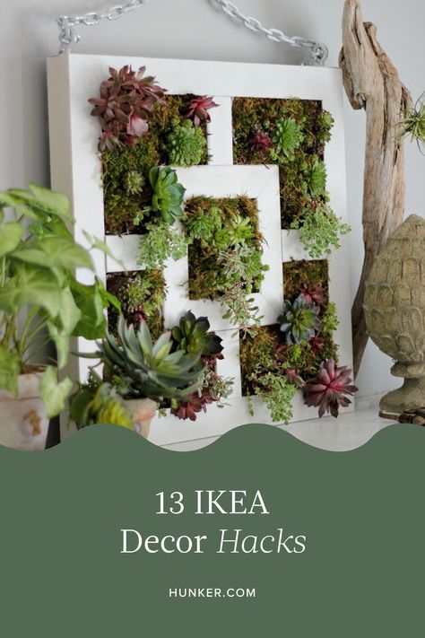 IKEA decor hacks, we can't quit you. And why should we when you continue to blow our minds? These latest finds are bound to inspire. #hunkerhome #ikea #ikeadecor #ikeadecorideas #ikeahack #decorideas Ikea Plant Wall Hack, Ikea Decor Hacks, Ikea Plants, Faux Plants Decor, Diy Beginner, Ikea Decor, Decor Hacks, Weekend Projects, Diy Plants