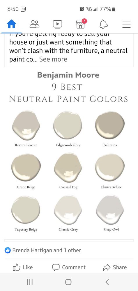 Edgecomb Grey, Tapestry Beige, Grant Beige, Coastal Fog, Grey Tapestry, Best Neutral Paint Colors, Edgecomb Gray, Revere Pewter, Neutral Paint Colors