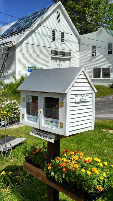 Take A Book Leave A Book Library, Book Mailboxes, Outdoor Book Library, Neighborhood Library, Little Free Library Plans, Reading Bench, Seed Library, Tiny Library, Street Library