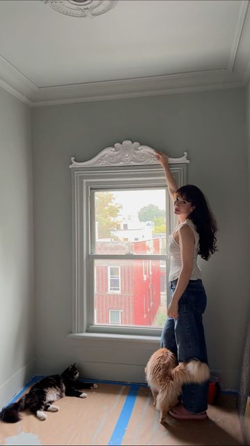 Before And After Room Makeover, Victorian Attic, Before And After Room, Reserve Home, Pier Mirror, Mirror Stand, Window Molding, Piano Room, Attic Rooms