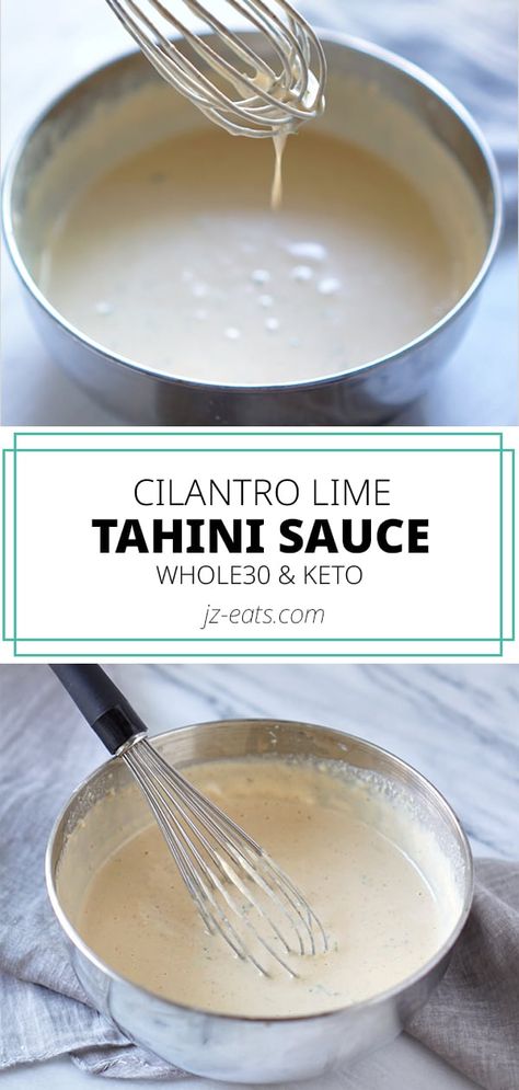 Keto Tahini Recipes, Alkaline Sauces, Lime Tahini Sauce, Whole 30 Sauces, Cooking Charts, Dressings Recipes, Sauteed Potatoes, Healthy Bowls Recipes, Whole30 Keto