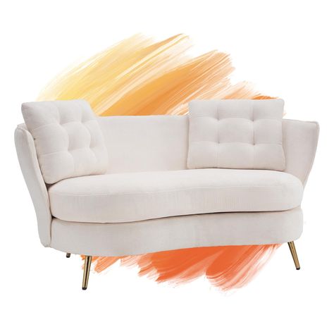 PRICES MAY VARY. 7 COLORS: Express your unique style and enhance your space with our loveseat. From rich jewel tones to subtle neutrals, black, grey, orange, yellow, white, pink, find the perfect shade to complement your decor. Create a personalized and vibrant atmosphere that truly reflects your taste. UNIQUE DESIGN: The accent loveseat is upholstered in velvet and has a modern design with a luxurious, high-level design feel that gives a genuinely contemporary appearance. An emphasis on comfort Couches For Small Spaces, Upholstered Couch, Velvet Cloth, Velvet Loveseat, Couch And Loveseat, Armless Sofa, Brown Sofa, Small Sofa, Living Room Furniture Sofas