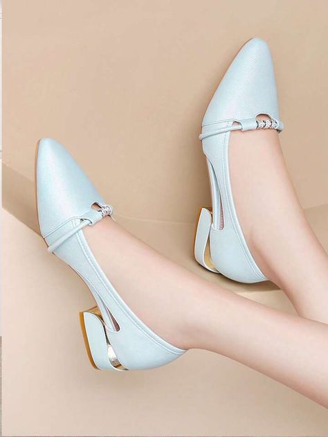 Black and White Elegant Collar Houndstooth Embellished Women Shoes Ladies Court Shoes, Fashion Shoes Sandals, Flats For Women, Slip On Flats, Plain Dress, Women Flats, Girly Shoes, African Clothing Styles, Rhinestone Decor