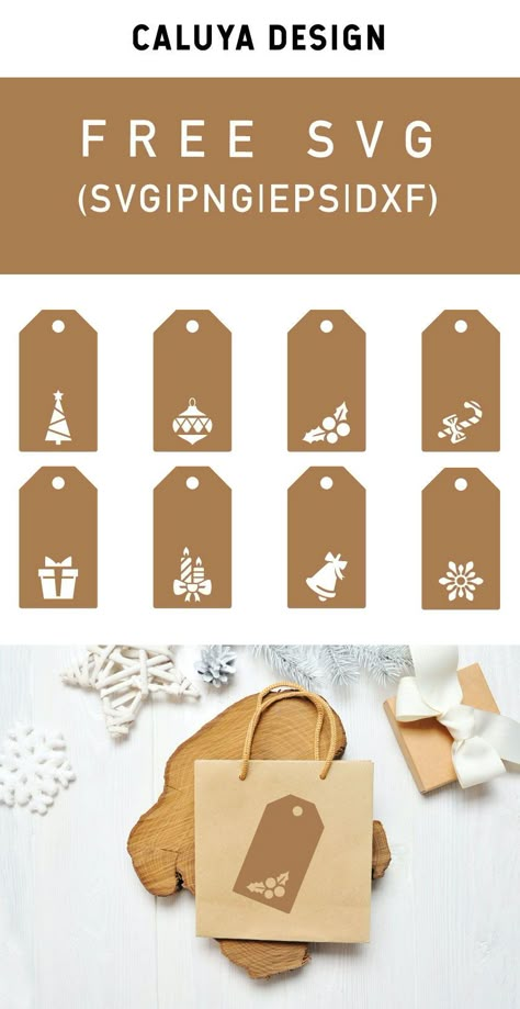 Free Christmas Tags, Caluya Design, Free Printable Clip Art, Christmas Gift Tags Free, How To Make Planner, Free Christmas Gifts, Free Tag, Projets Cricut, Gift Tag Template