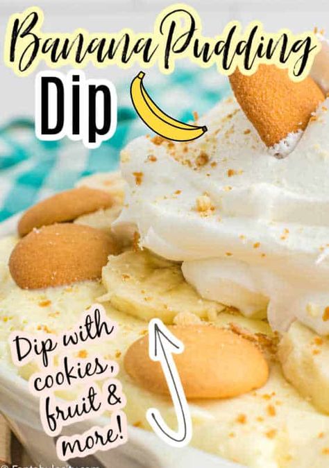 Pudding Dip, Banana Pudding Dip, Nobake Dessert, Dessert Dip Recipes, Banana Pudding Desserts, No Bake Banana Pudding, Banana Treats, Banana Pudding Cheesecake, Banana Cheesecake