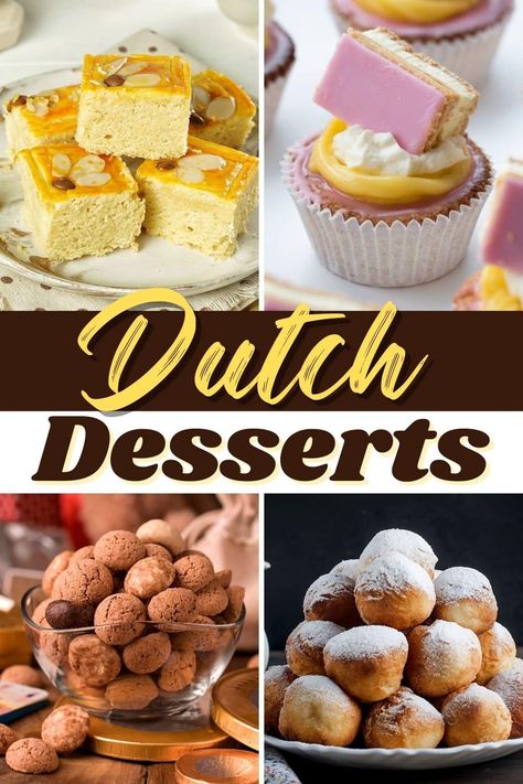 Dutch Desserts Traditional, Belgian Desserts, Traditional Dutch Recipes, Dutch Desserts, Netherlands Food, Dutch Cookies, Dutch Cuisine, Desserts Around The World, Famous Desserts