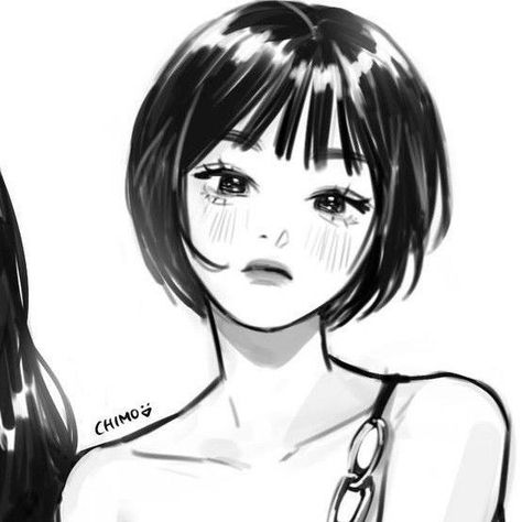 artist : 지모 chimoart_ Short Hair Drawing, Sketches Tutorial, Kpop Drawings, 캐릭터 드로잉, Arte Sketchbook, Anime Monochrome, Digital Art Anime, Cartoon Profile Pics, 영감을 주는 캐릭터