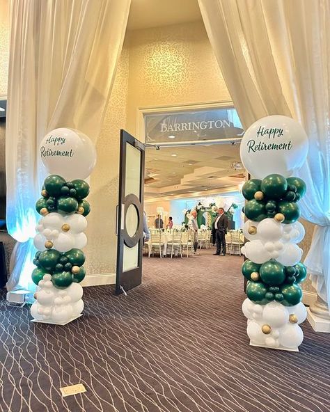 Event Decor l Marquee & Backdrop Rentals l Balloons on Instagram: "This retirement party just got a WHOLE lot BETTER😎

🌟Follow Mauis Balloons for more inspo🌟
.
.
.
.
.
.
#balloons #balloongarland #ballooncolumns #balloondecor #balloondecoration #balloonart #balloonartist #balloonstylist #balloondecorations #ballooninstallation #eventdesign #eventdecor #eventdecorator #partyideas #partydecor #fyp #retirement #retirementparty #retirementdecor" Retirement Balloon Ideas, Balloon Entrance Decor, Balloon Marquee, Retirement Reception, Balloon Installation, Anniversary Decorations, Happy Retirement, Entrance Decor, Balloon Backdrop