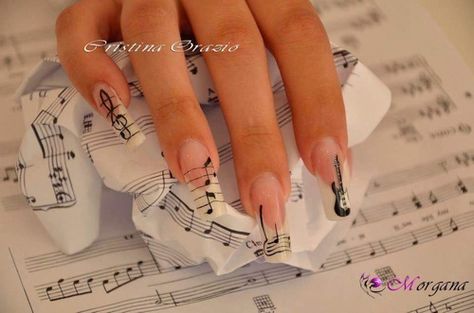 Music Note Nails, Music Nail Art, Music Nails, Naild It, Up Music, Black Nail Designs, About Music, Nail Beauty, Baddie Hairstyles