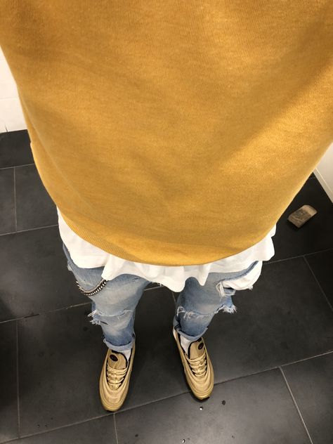 Nike Air Max 97, Air Max, Nike Air Max, Outfit Of The Day, Nike Air, Ootd, Nike, My Style, Gold