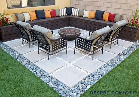 25 Cool Patio Floor Ideas for Outdoor 2017 Design Per Patio, Small Outdoor Patios, Pavers Backyard, Concrete Patios, Patio Pergola, Cheap Patio, Patio Style, Budget Patio, Patio Flooring