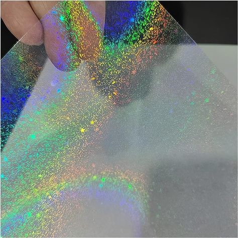 Amazon.com : Bleidruck 25 Sheets Sand Stars Holographic Sticker Paper A4 Size Glitter Clear Holographic Overlay Laminating Film Self Adhesive Vinyl Sheets : Office Products Holographic Overlay, Twilight Party, Holographic Paper, Iridescent Foil, Holographic Stickers, Glitter Stickers, Glitter Cardstock, Vinyl Sheets, Holographic Glitter