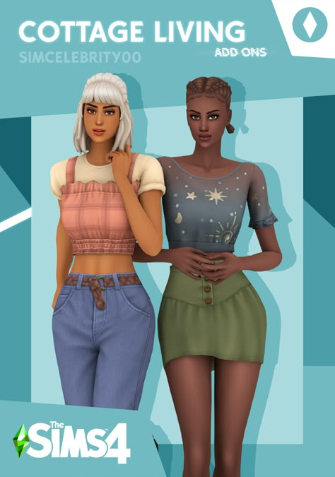 Cottage Living EP Add Ons | simcelebrity00 on Patreon Sims 4 Stuff Packs Cc, Sims 4 Cottagecore Cc, Sims 4 Cottagecore, Sims 4 Add Ons, Sims Packs, Cc Clothes, Pelo Sims, The Sims 4 Packs, Sims 4 Mm Cc