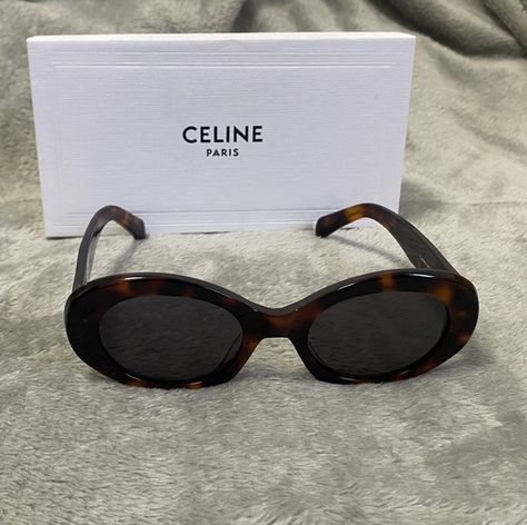 Celine Paris Brown Oval  Sunglasses Paris Sunglasses, Celine Paris, Celine Accessories, Bright Color Dresses, Rhinestone Sunglasses, Silver Sunglasses, Black Cat Eyes, Shield Sunglasses, Oval Sunglasses