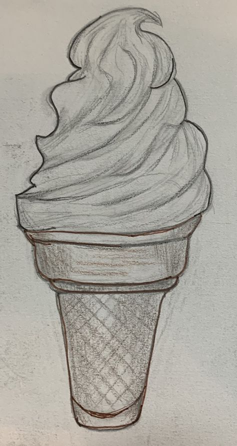 Tried pin. By Tina Brown Ice Cream Cone Sketch, Ice Cream Sketch, Ice Cream Cone Drawing, Ice Cream Drawing, Shirt Girl, Abstract Designs, Art Drawings Sketches Creative, Ice Cream Cone, Art Class