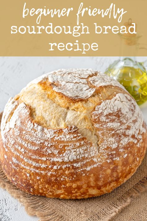 The perfect sourdough bread recipe for beginners! You will have warm rustic sourdough bread in your oven before you know it with the super easy step by step recipe for sourdough bread! Recipe For Sourdough Bread, Bread Recipe For Beginners, Kefir Soda, Artisan Sourdough Bread Recipe, Loaf Bread Recipe, Sourdough Cookies, Easy Sourdough Bread, Beginners Bread Recipe, Easy Sourdough Bread Recipe