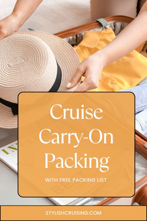 Discover the best items to pack in your cruise carry-on with our expert guide. Learn how to pack smart for your next cruise, focusing on essentials that you need to keep with you on embarkation day. This post is perfect for anyone wondering what to include in their carry-on for a hassle-free cruise experience. Cruise Carry On Bag Packing Lists, Cruise Carry On Bag, Embarkation Day, Cruise Wardrobe, Cruise Packing Tips, Mini First Aid Kit, Cruise Essentials, Packing List For Cruise, Carry On Packing