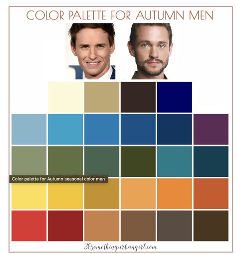 True Autumn Color Palette Men, Soft Autumn Color Palette Men, Soft Autumn Men, Winter Pallet, Summer Pallet, Hoc Autumn, Capsule Wardrobe Men, Men's Capsule Wardrobe, Deep Autumn Color Palette