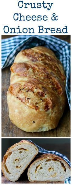 This Crusty Cheese and Onion Bread is completely addicting and totally flavorful. Cheese And Onion Bread, Onion Bread, Artisan Bread Recipes, Yeast Bread Recipes, Biscuit Rolls, Bread Bun, Yeast Bread, Bread Machine Recipes, Cheese Bread