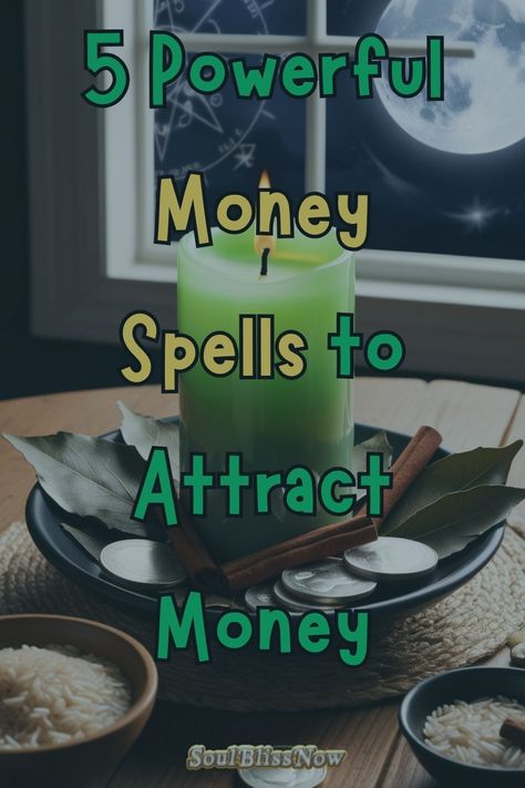 5 Powerful Money Spells to Attract Money - Soul Bliss Now Witch Spell For Money, Candle Spell For Money, Money Rice Spell, Fast Money Spells, Money Manifestation Spell, Money Spells That Work Fast, Magic Spell Words, Success Spells, Money Candle Spell