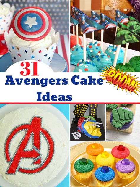 AVENGERS CAKE IDEAS: From cake pops to elaborate cakes, these are the best Marvel Avengers inspired cake ideas! #Superheroes #BirthdayCakes #Avengers #Marvel #Disney #BoyBirthdayCakes Avengers Cake Ideas, Iron Man Cupcakes, Avengers Cupcakes Toppers, Diy Avengers, Avenger Cupcakes, Avengers Cake, Elaborate Cakes, Avengers Theme, Marvel Cake