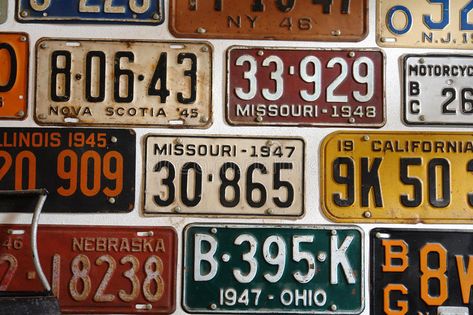 Vintage American cars number plates. Vintage old days worn grungy rusty American #Sponsored , #AFFILIATE, #sponsored, #cars, #Vintage, #grungy, #number Computer Recycling, Car Number Plates, Old American Cars, Vintage License Plates, Vintage Numbers, Plates Vintage, Number Plates, Car Plates, Mini Plate