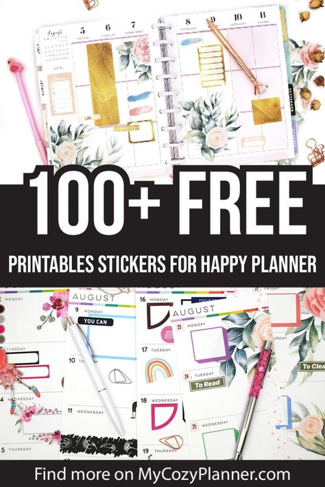 Our collection of over 100 free planner stickers for The Happy Planner is a treasure trove for anyone looking to add some fun and functionality to their planning routine. With options for every planner size and style, these stickers are not just decorative elements; they are powerful tools that can help you stay organized in a creative and personalized way. So dive in, download your favorite free printable stickers, and start planning in a way that brings joy to every day! Happy Planner Cover Free Printable, Happy Planner Printables Free, Free Printable Planner Stickers Kawaii, Franklin Covey Planner, Happy Planner Free Printable, Happy Planner Printables, Happy Planner Cover, Free Planner Printables, Unique Planner