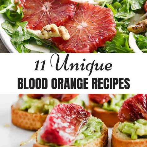 From Sweet to Savory, be inspired by these 11 Unique Blood Orange Recipes from some of the top recipe creators out there! I fell in love with Blood Oranges for the first time last winter when my local grocer featured them. My kiddos love the color and the taste, and I have to admit, I really do too. While still distinctly orange in taste, they have berry overtones that just make them so delicious. And that color! It just begs for something special. Last year I was inspired to create a Sticky Asi French Dip Sandwich Crockpot, Orange Salad, Blood Orange Recipes, French Dip, Italian Sausage Sandwich, Oven Roasted Asparagus, Skewer Appetizers, Sausage Sandwiches, Best Oven