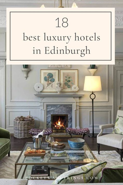 Best hotels in Edinburgh! Luxury Edinburgh hotels range from a clutch of landmark Princes Street properties at the heart of the city to boutique hotels in Edinburgh located close to – or even right on – the Water of Leith. Here you can stay in the elegant Georgian New Town, or plump for a property with panoramic views of the iconic castle. Edinburgh Scotland Hotels, Hotels In Edinburgh Scotland, Georgian Buildings, Places To Visit In Scotland, Best Solo Travel, Edinburgh Hotels, Edinburgh Travel, Floating Hotel, Georgian Townhouse