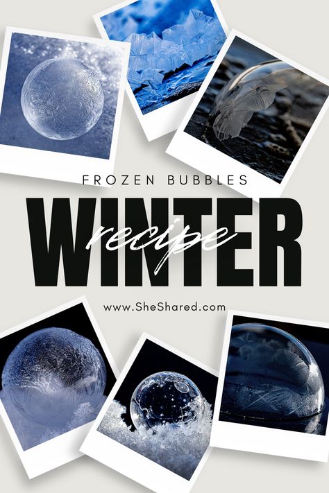 What do you do when you wake up and the temperature is -1F? Develop a recipe for frozen bubbles, of course! Discover the perfect recipe to make these magical spheres with your kids! Frozen Bubbles How To Make, Frozen Bubbles, Fun Crafts For Kids, Holiday Activities, Perfect Food, Kids And Parenting, Fun Activities, Fun Crafts, Food To Make