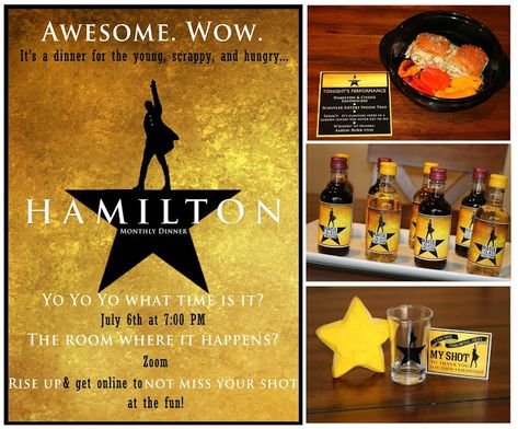 Invite and Delight: Hamilton Themed Dinner Hamilton Birthday Invitation, Hamilton Movie Night, Hamilton Themed Party, Musicals Party, Hamilton Movie, Hamilton Birthday, Themed Dinners Ideas, Hamilton Party, Broadway Theme