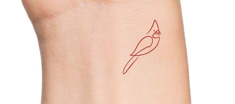 Cardinal Line Tattoo, Simple Cardinal Tattoo, Minimalist Cardinal Tattoo, Dainty Cardinal Tattoo, Small Cardinal Tattoo, Cardinal Tattoos, Mom Daughter Tattoos, Small Tats, Writing Tattoos