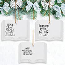 Check this out! Friends Christmas Party, Book Ornaments, Christmas Tree Ceramic, Club Decor, Friends Christmas, Teacher Friends, Christmas Party Favors, Letter Gifts, Christmas Ornaments Gifts