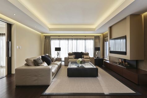 Tv Lounge Design, False Ceiling Living Room, Architectural Lighting Design, Ceiling Design Living Room, Cove Lighting, Ceiling Light Design, False Ceiling Design, Coffered Ceiling, Loft Spaces