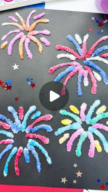 Deena Keller on Instagram: "Salt Painted Fireworks 🧨 follow @abcdeelearning for more kids ideas. Use card stock paper for best results 🎨" Salt Fireworks Craft, Salt Painting Fireworks, Firework Salt Painting For Kids, Firework Salt Painting, Firework Kids Craft, Fireworks Crafts For Toddlers, Firework Painting For Kids, Fireworks Art For Kids, Firework Art For Kids