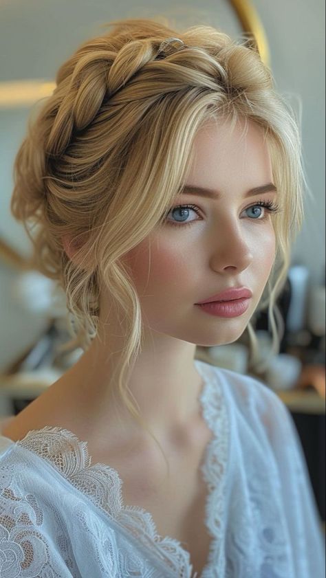 Classy Bun, Twist Hairstyle, Best Prom Hairstyles, Curl Hairstyles, Glamorous Curls, Classic Bun, Prom Braid, Bangs Haircut, Party Hairstyle